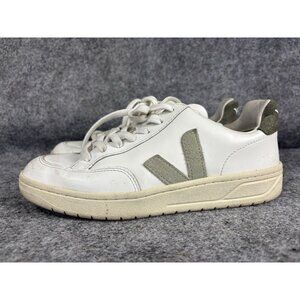 Veja V-12 Shoes Womens Size 8 White Leather Low Top Casual Sneakers Veja Logo